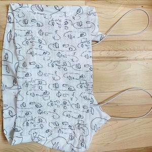 Kendall & Kylie Smocked Back Tank Top